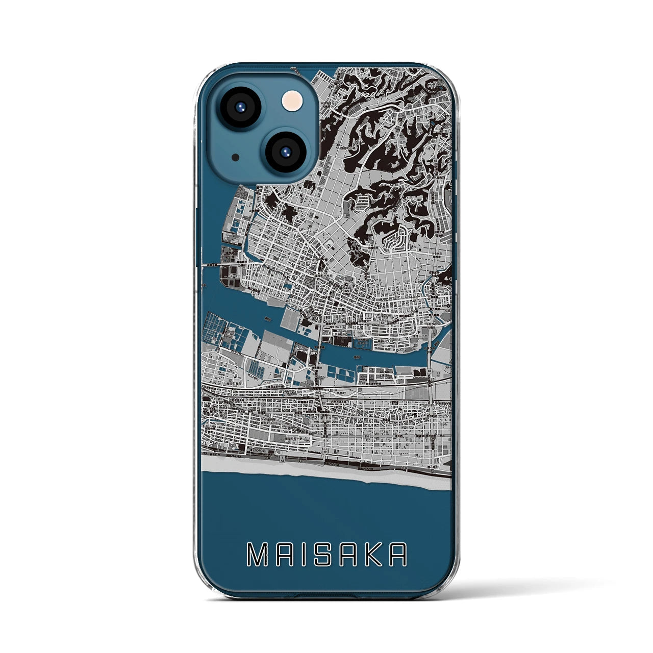 【舞阪(静岡県)】地図柄iPhoneケース(クリアタイプ)