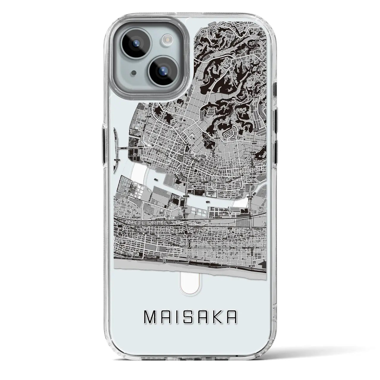 【舞阪(静岡県)】地図柄iPhoneケース(MagSafeタイプ)
