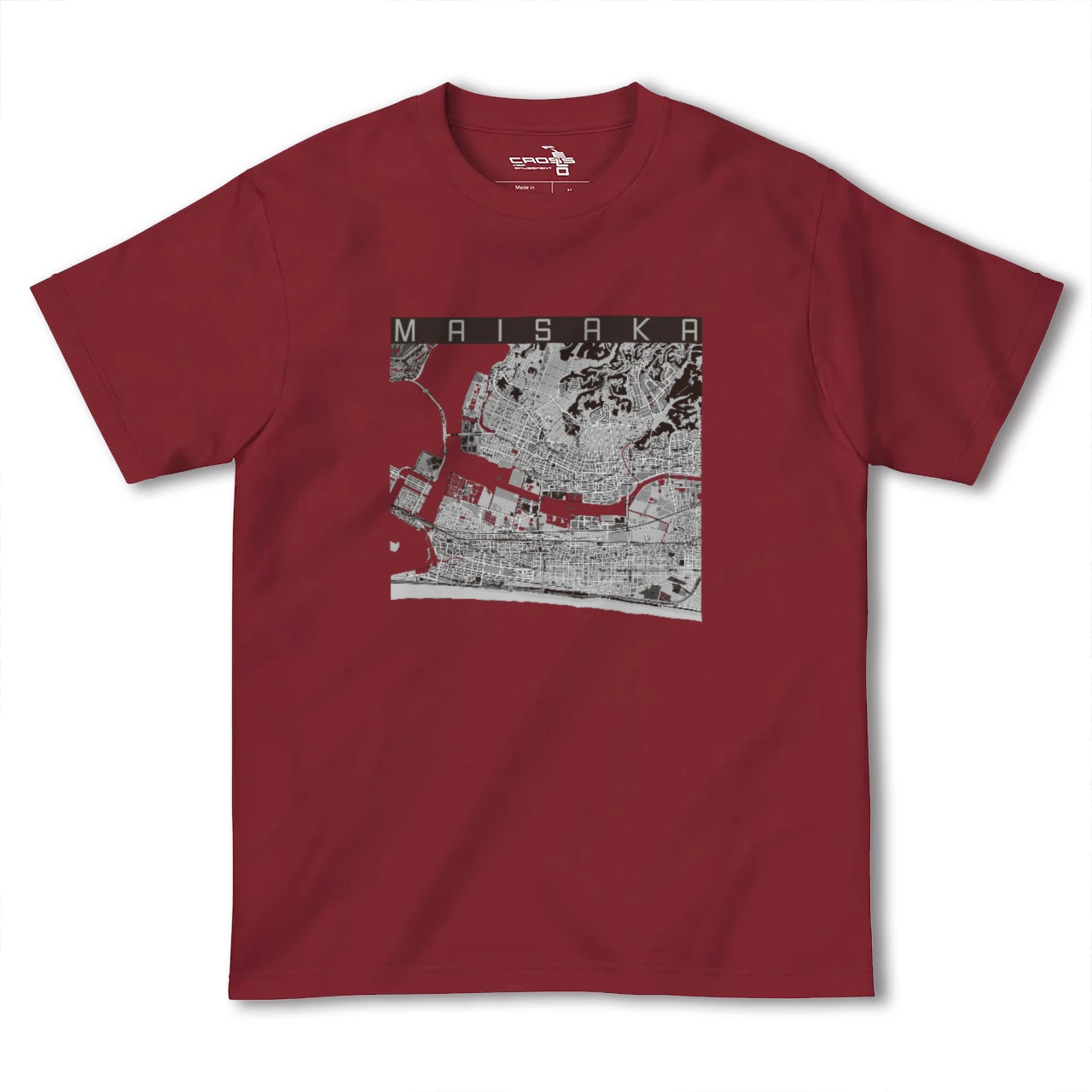 【舞阪(静岡県)】地図柄ヘビーウェイトTシャツ