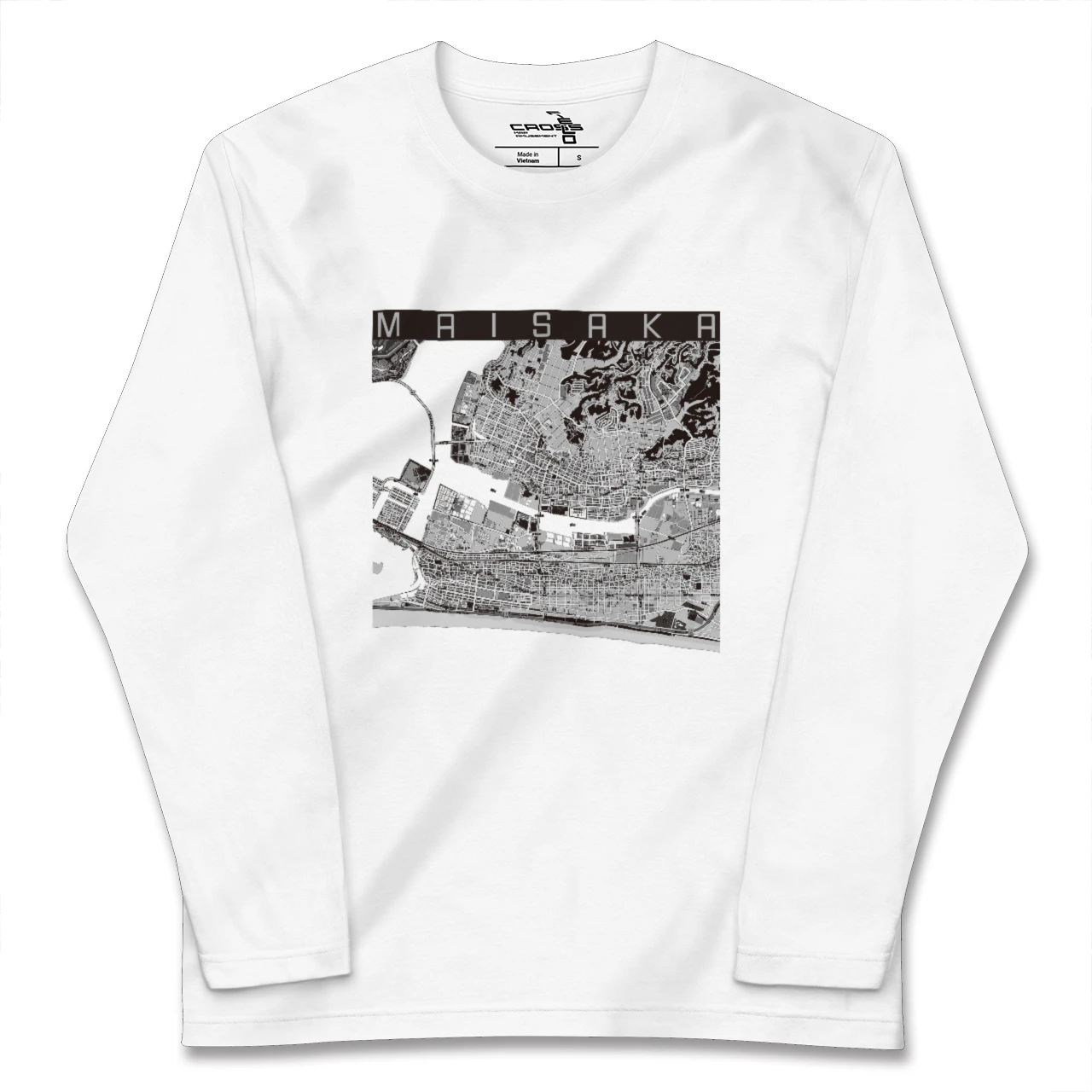 【舞阪(静岡県)】地図柄ロングスリーブTシャツ