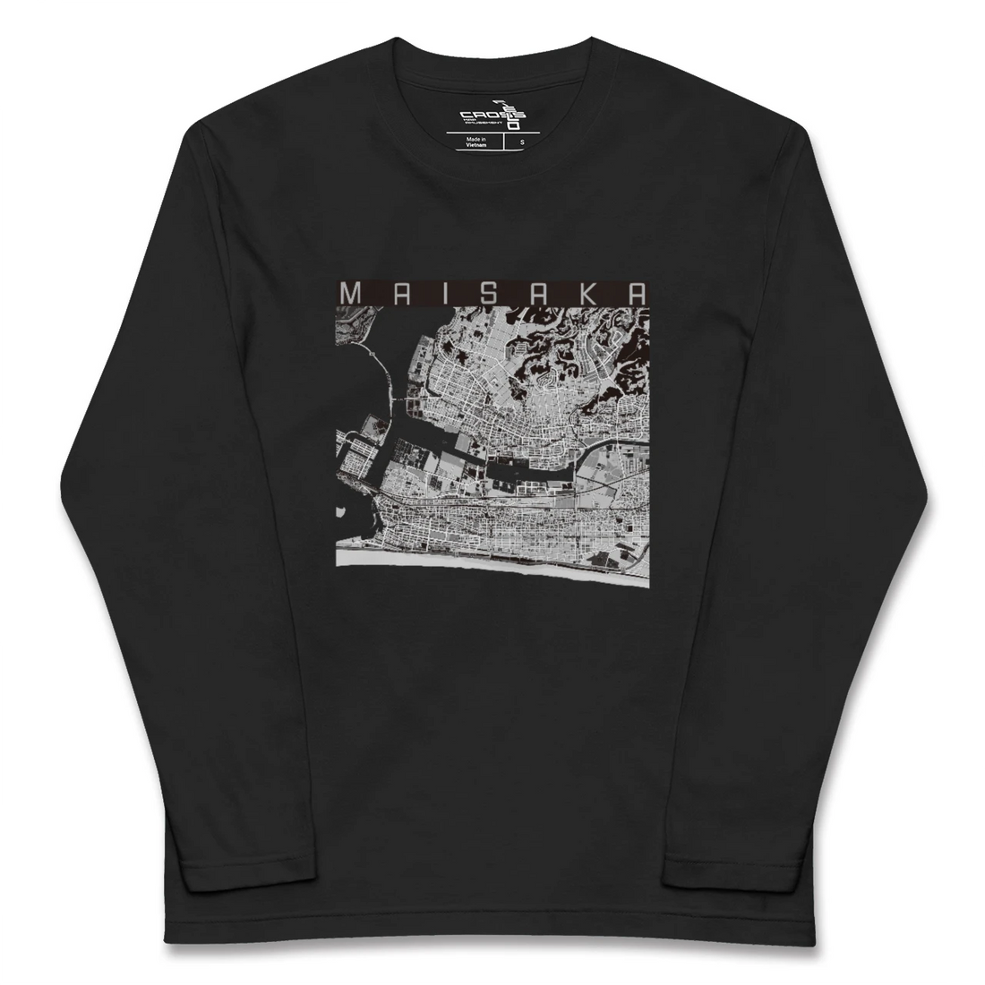 【舞阪(静岡県)】地図柄ロングスリーブTシャツ