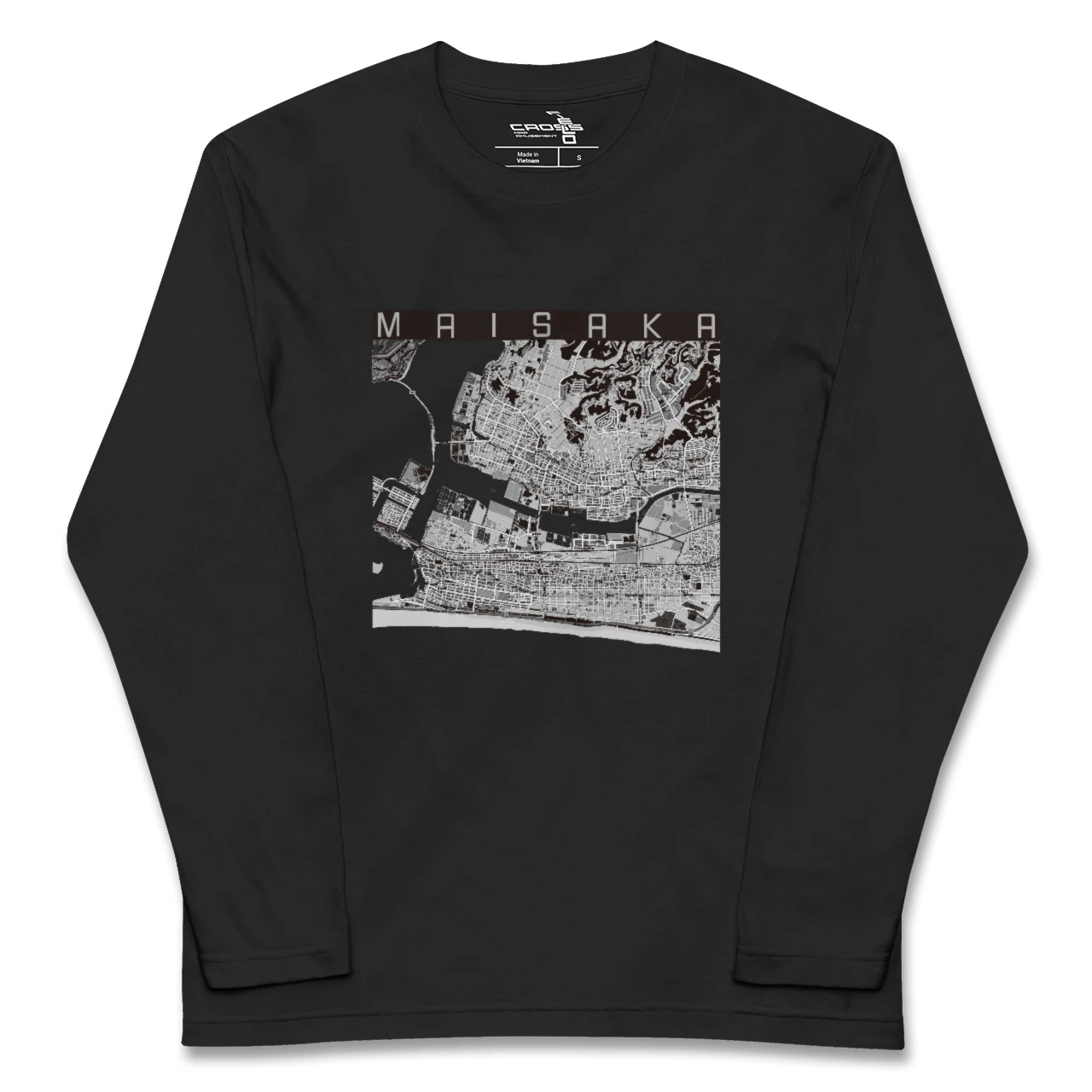 【舞阪(静岡県)】地図柄ロングスリーブTシャツ