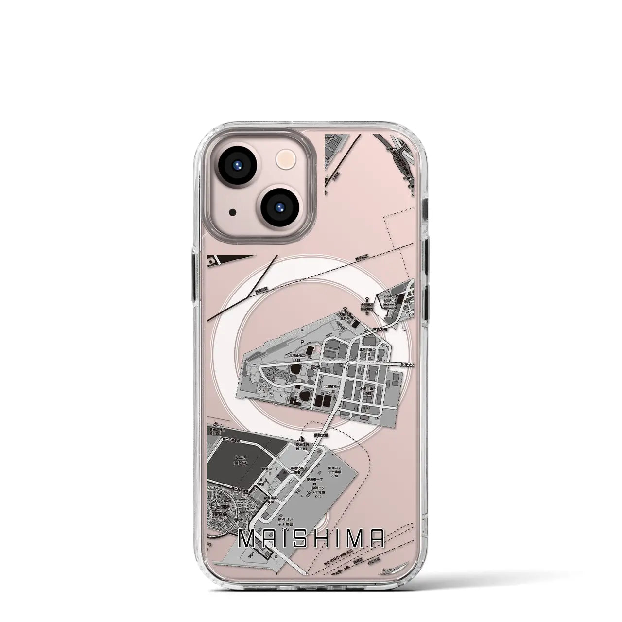 【舞洲(大阪府)】地図柄iPhoneケース(MagSafeタイプ)