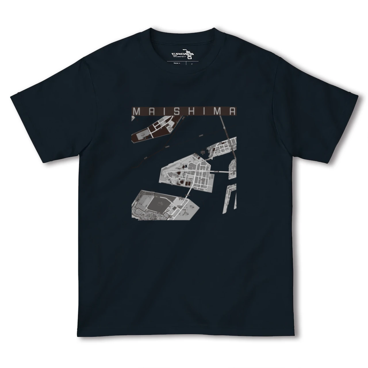 【舞洲(大阪府)】地図柄ヘビーウェイトTシャツ