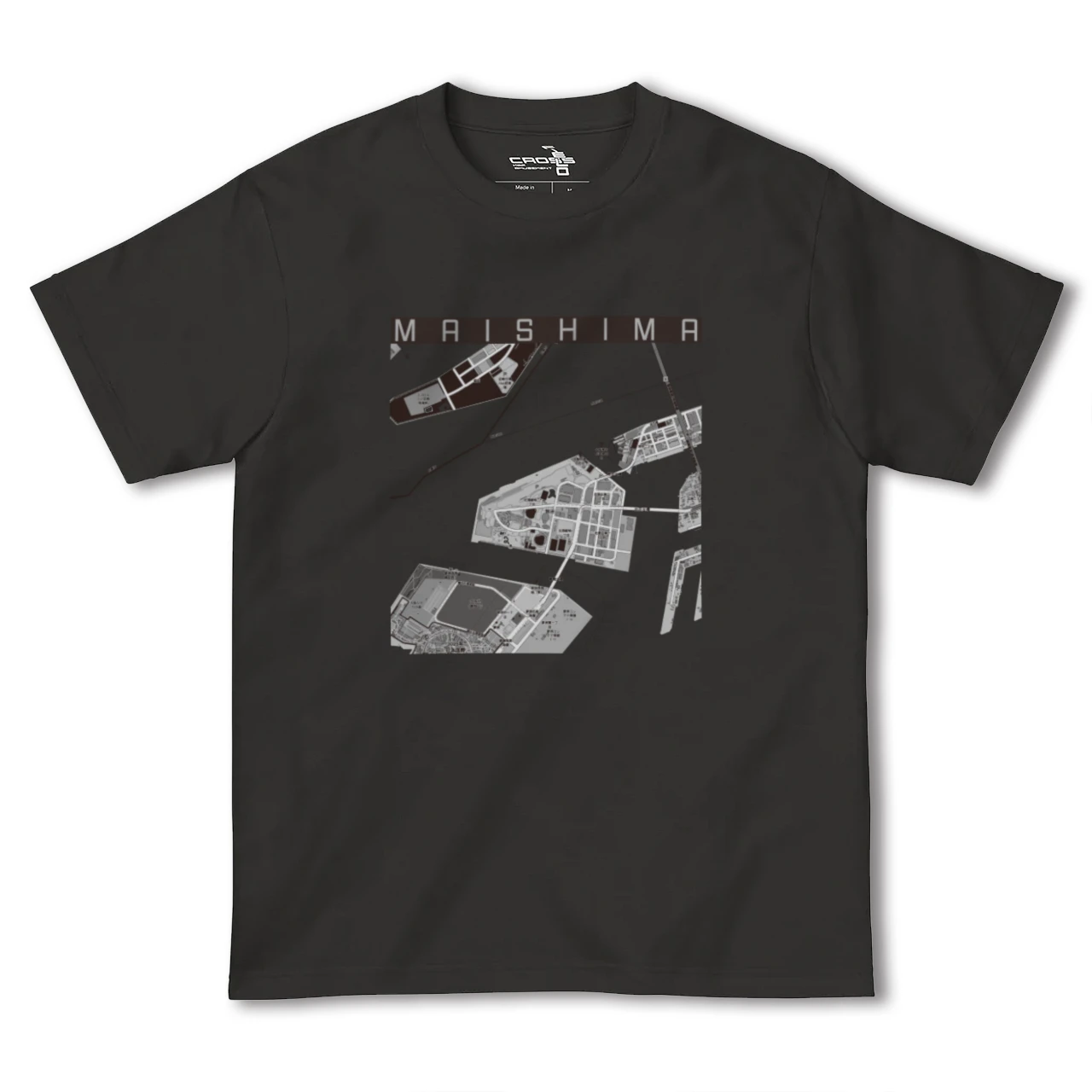 【舞洲(大阪府)】地図柄ヘビーウェイトTシャツ