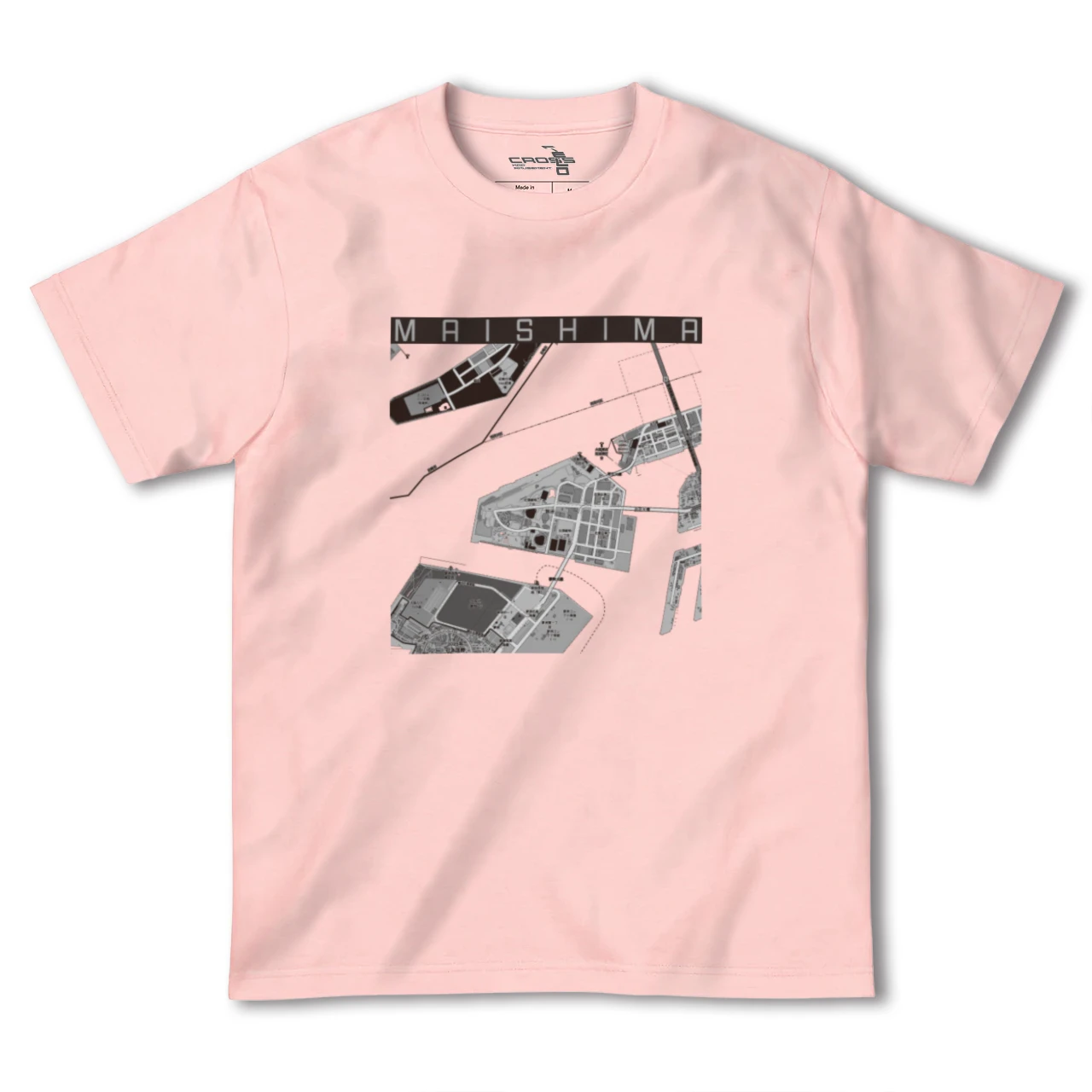 【舞洲(大阪府)】地図柄ヘビーウェイトTシャツ