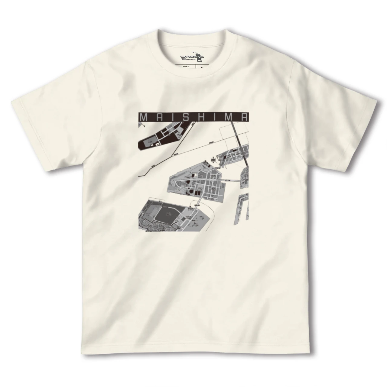 【舞洲(大阪府)】地図柄ヘビーウェイトTシャツ