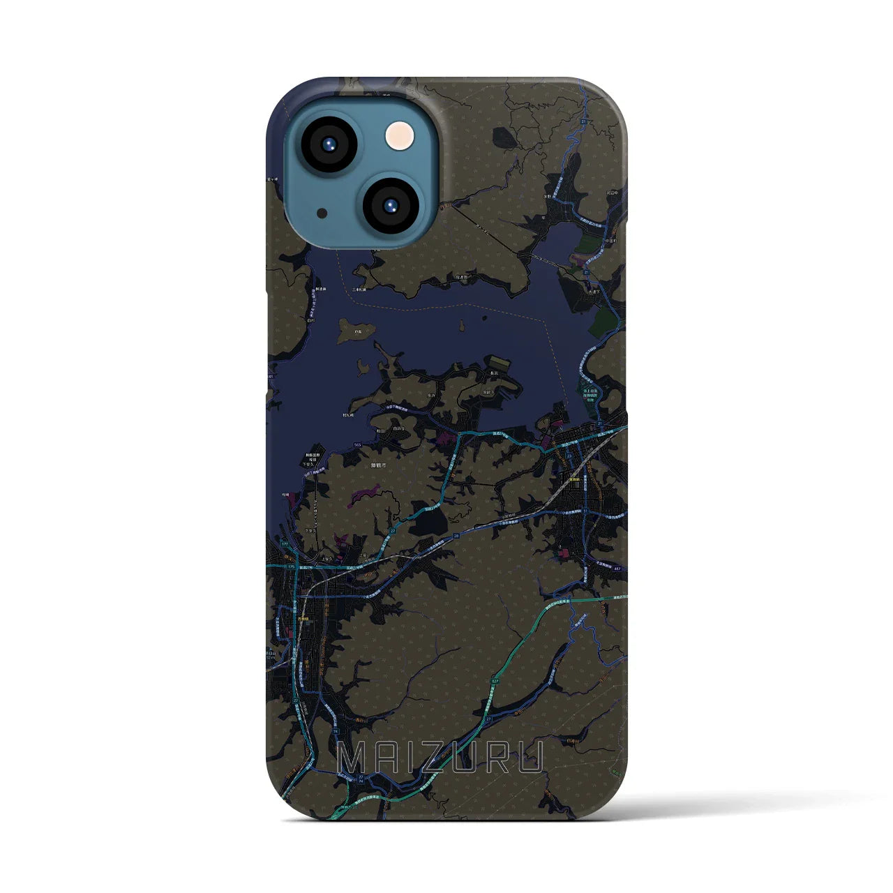 【舞鶴(京都府)】地図柄iPhoneケース(バックカバータイプ)