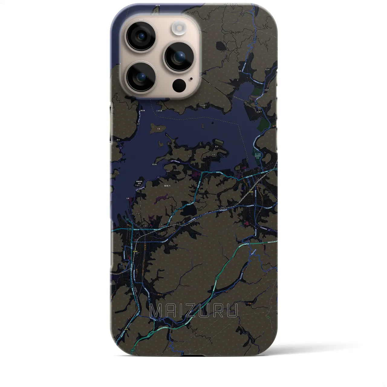 【舞鶴(京都府)】地図柄iPhoneケース(バックカバータイプ)