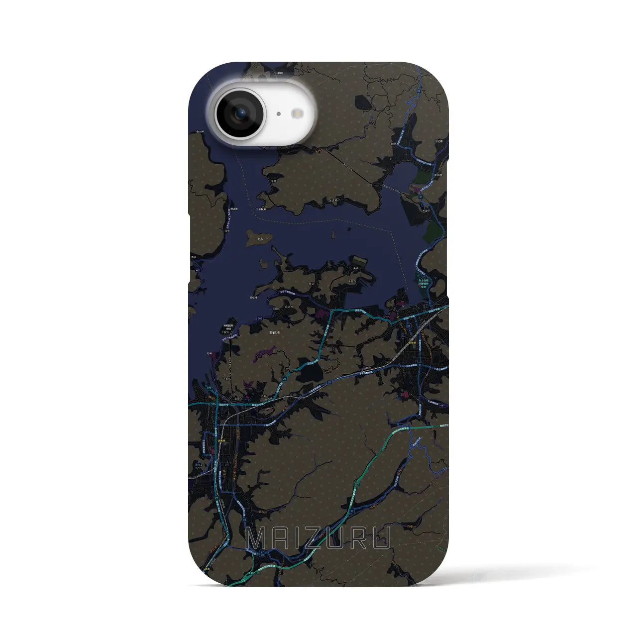 【舞鶴(京都府)】地図柄iPhoneケース(バックカバータイプ)