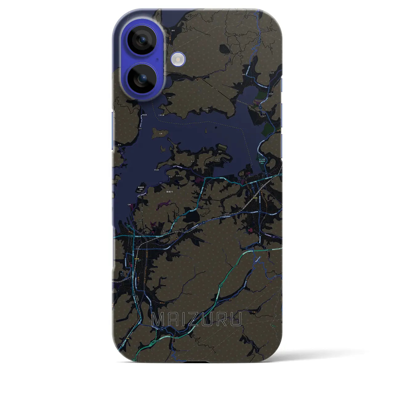 【舞鶴(京都府)】地図柄iPhoneケース(バックカバータイプ)