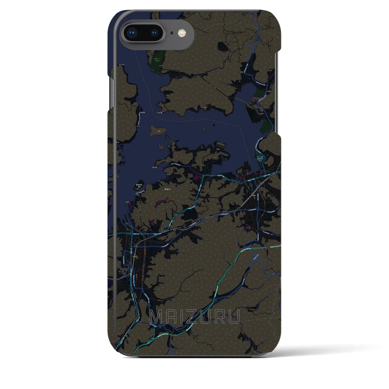 【舞鶴(京都府)】地図柄iPhoneケース(バックカバータイプ)