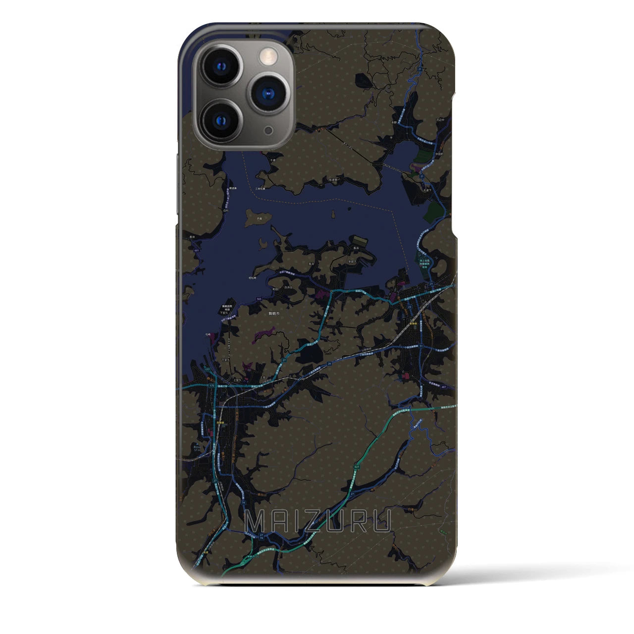 【舞鶴(京都府)】地図柄iPhoneケース(バックカバータイプ)