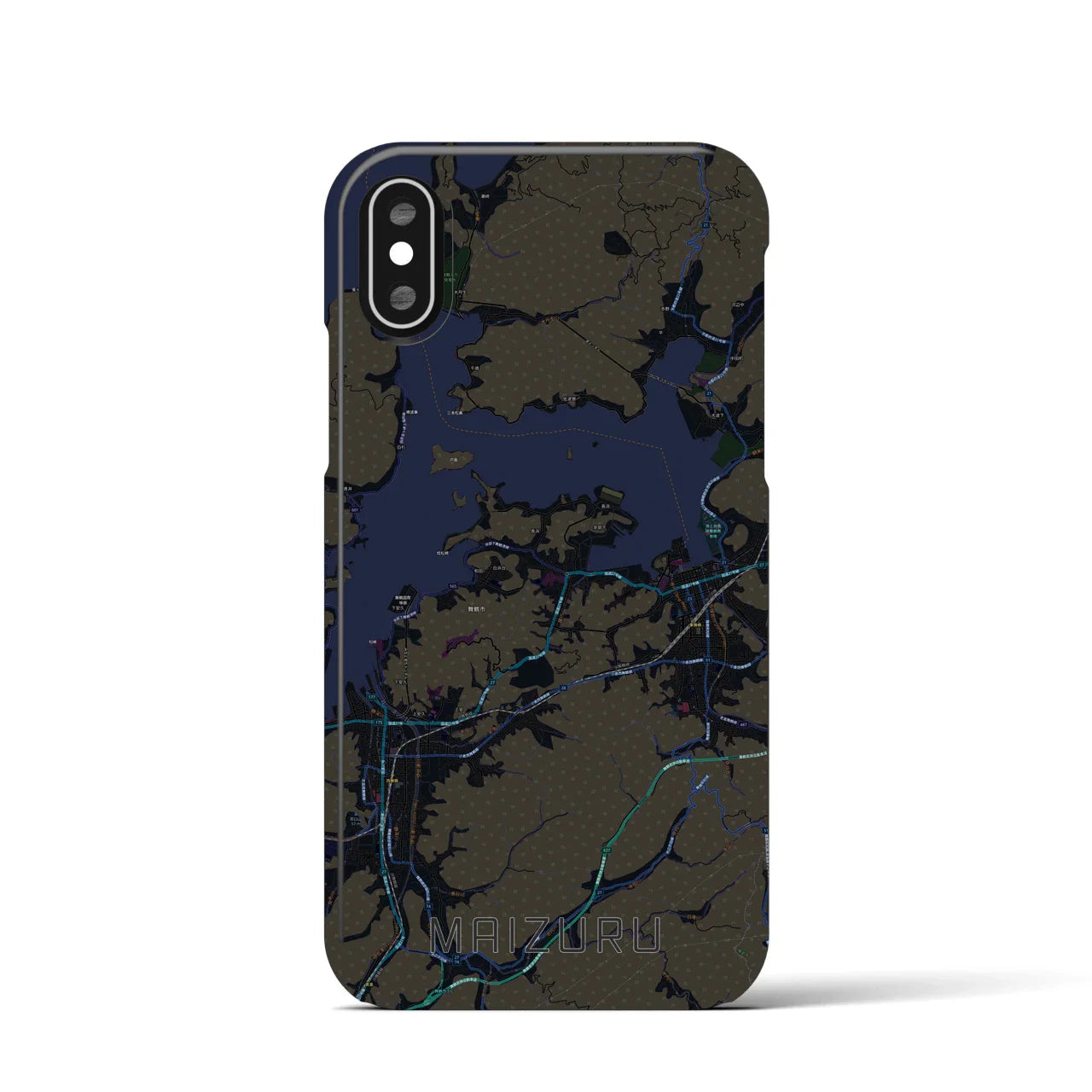 【舞鶴(京都府)】地図柄iPhoneケース(バックカバータイプ)