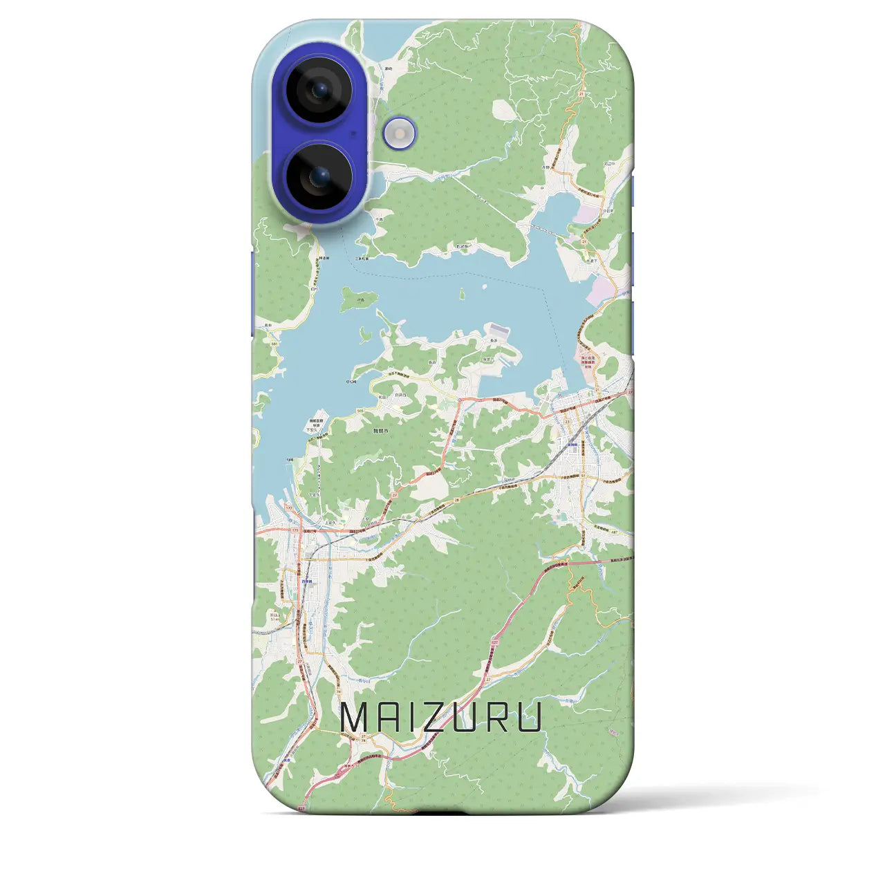 【舞鶴(京都府)】地図柄iPhoneケース(バックカバータイプ)