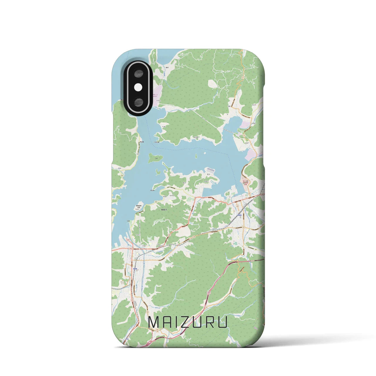 【舞鶴(京都府)】地図柄iPhoneケース(バックカバータイプ)