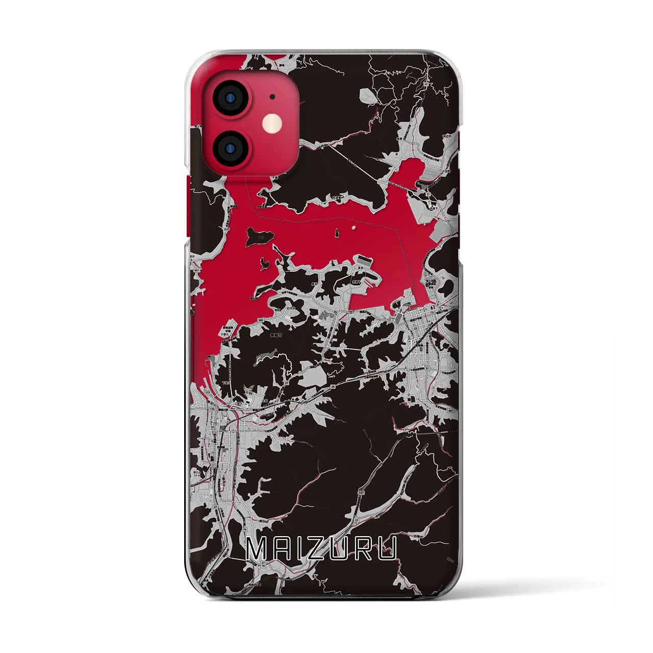 【舞鶴(京都府)】地図柄iPhoneケース(クリアタイプ)