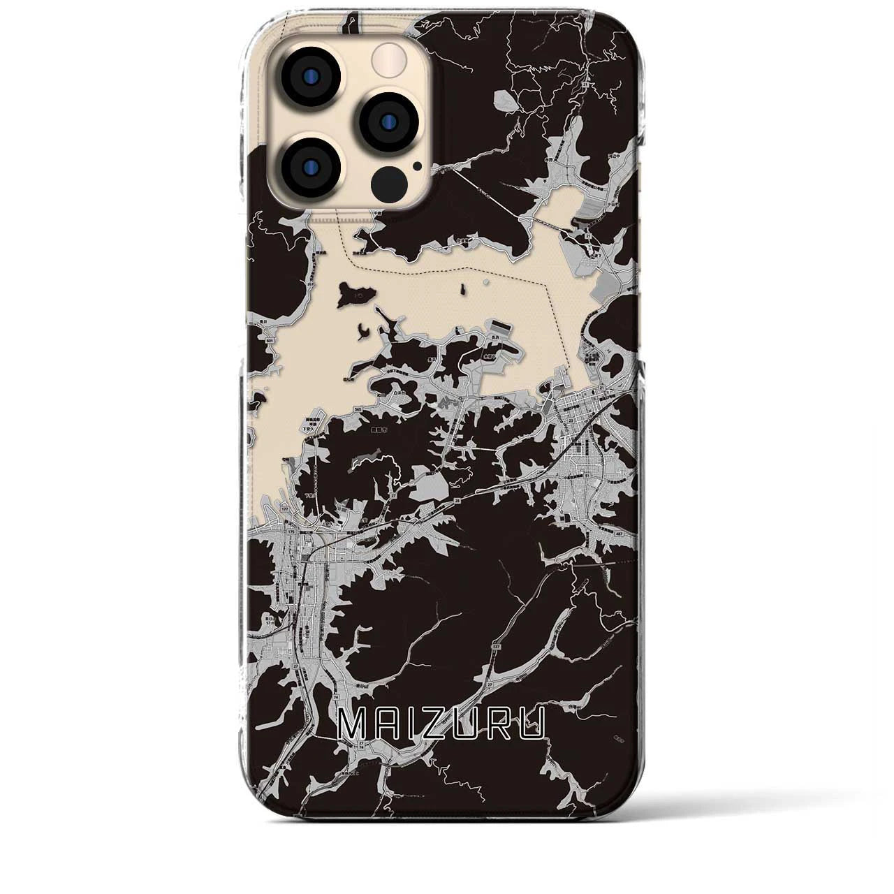 【舞鶴(京都府)】地図柄iPhoneケース(クリアタイプ)