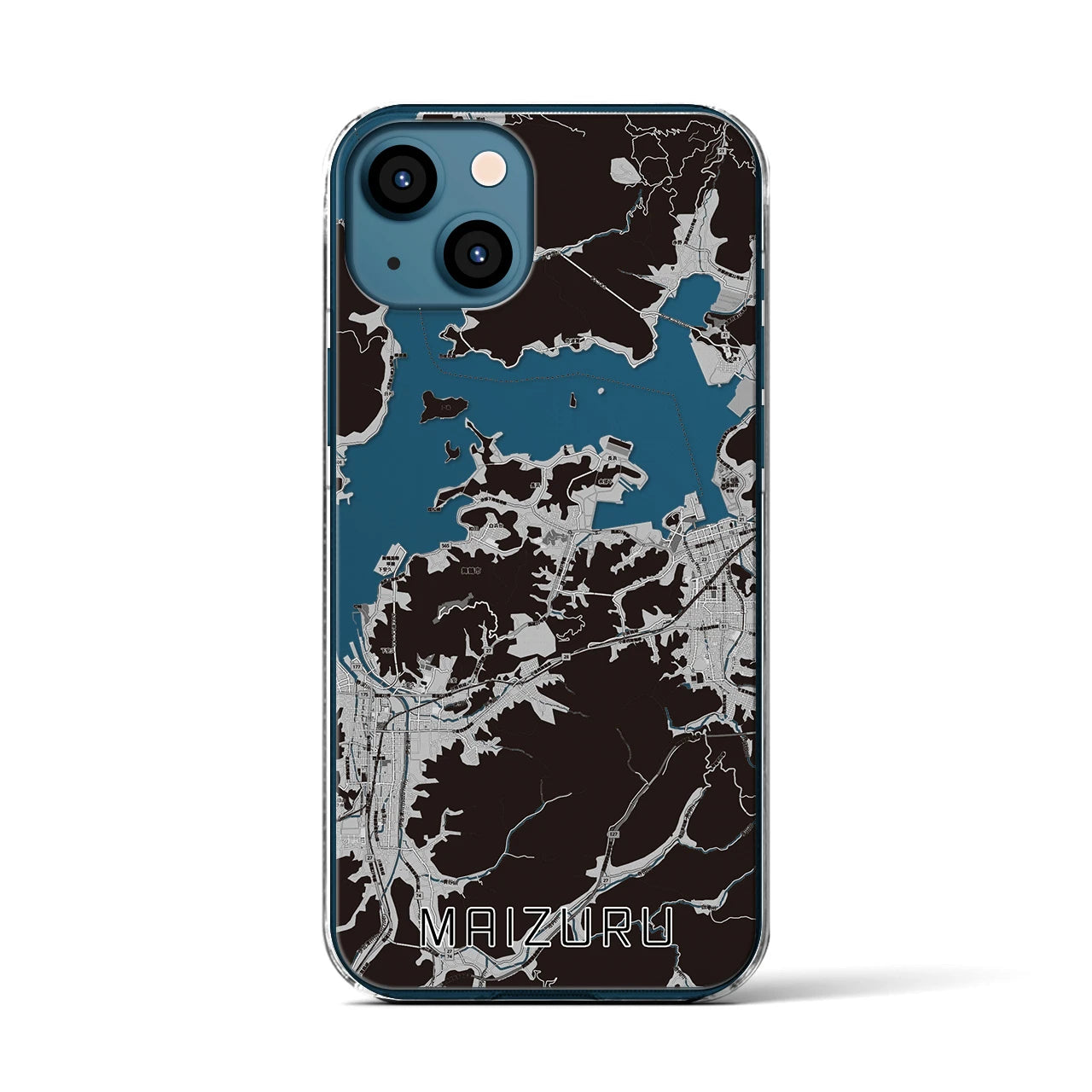 【舞鶴(京都府)】地図柄iPhoneケース(クリアタイプ)