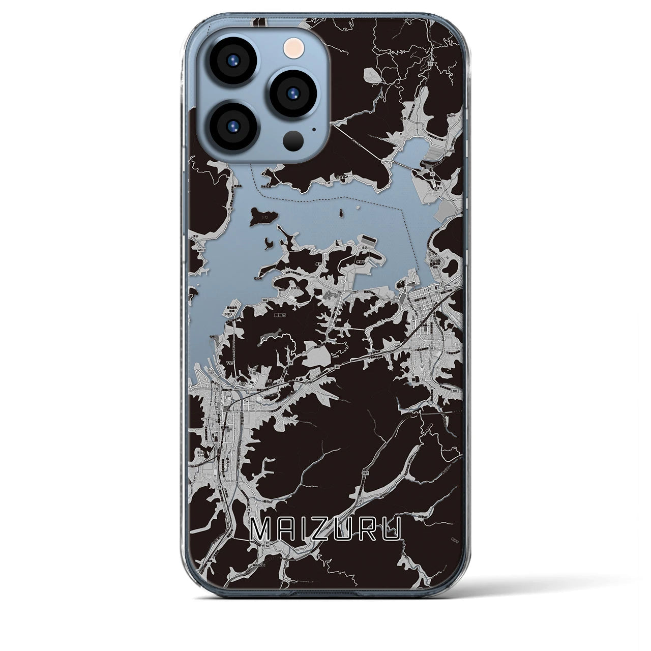 【舞鶴(京都府)】地図柄iPhoneケース(クリアタイプ)