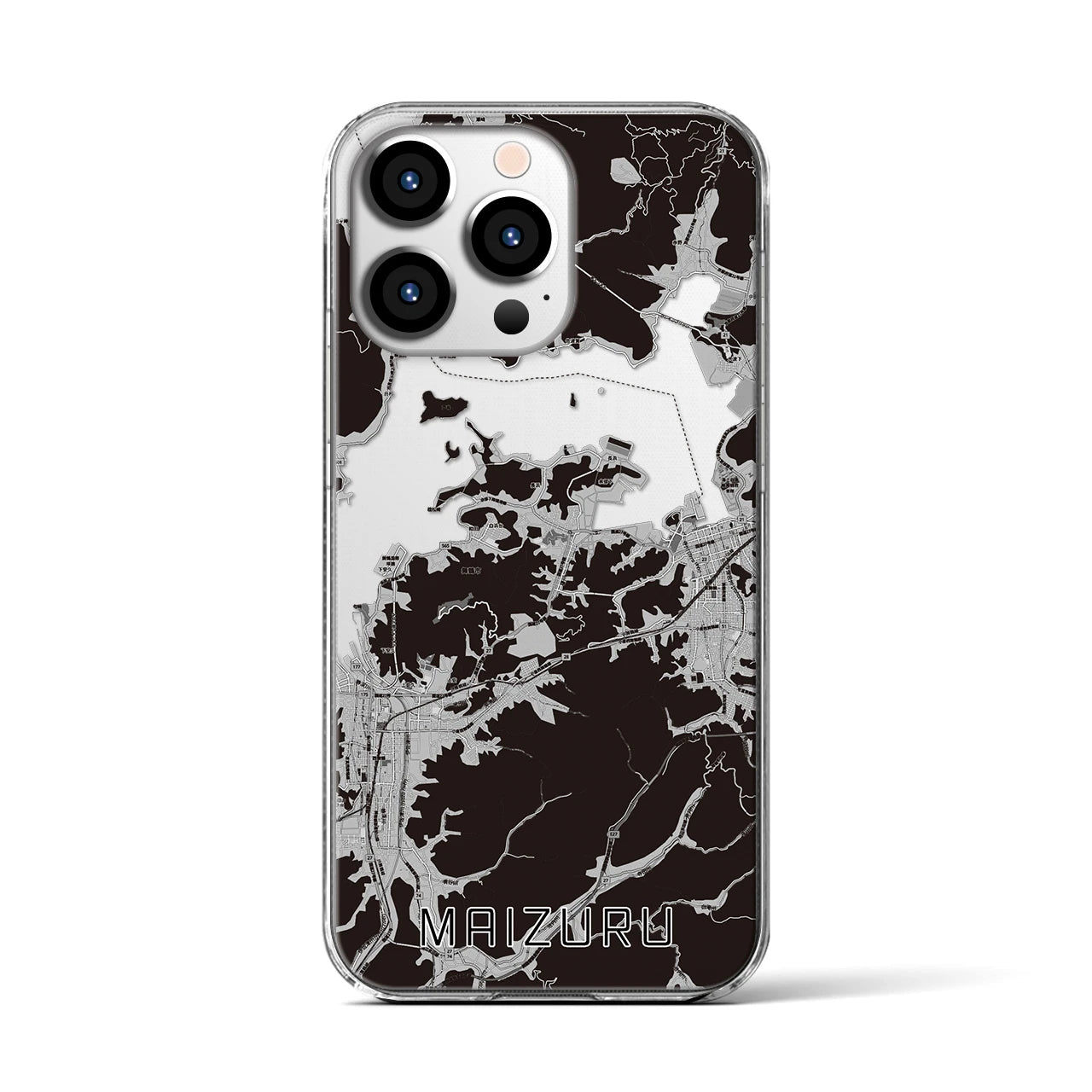 【舞鶴(京都府)】地図柄iPhoneケース(クリアタイプ)