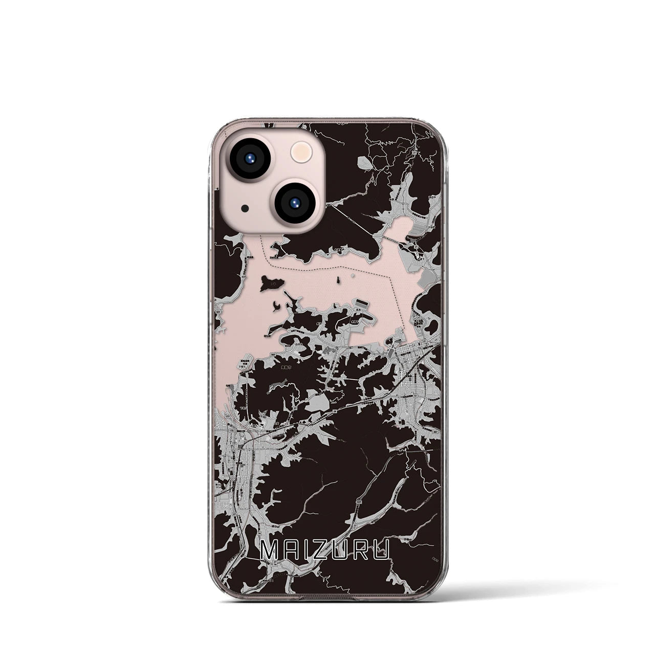 【舞鶴(京都府)】地図柄iPhoneケース(クリアタイプ)