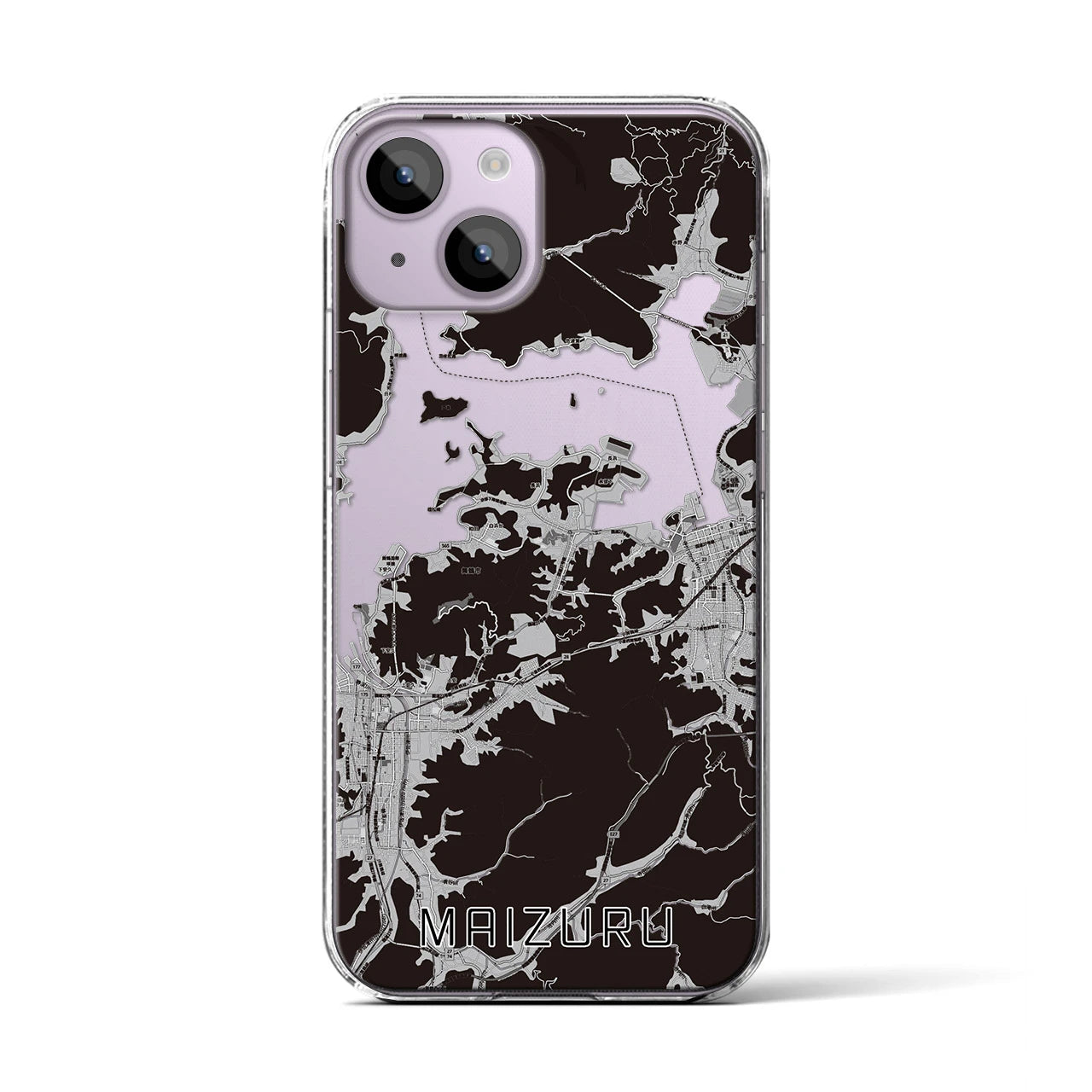 【舞鶴(京都府)】地図柄iPhoneケース(クリアタイプ)