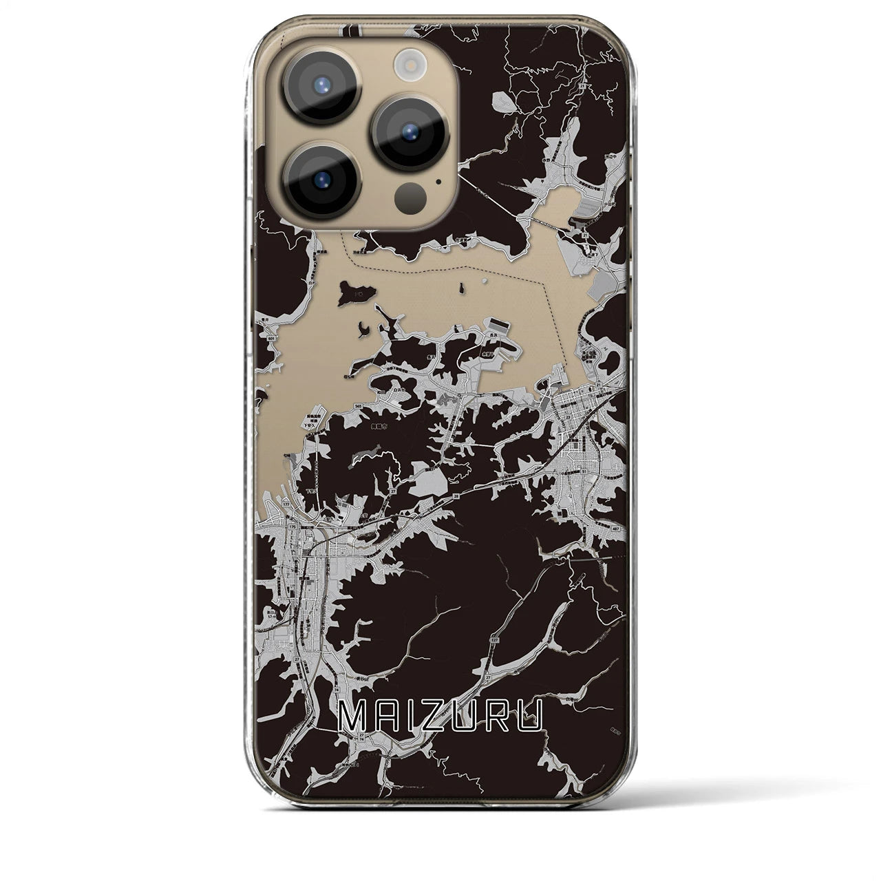 【舞鶴(京都府)】地図柄iPhoneケース(クリアタイプ)