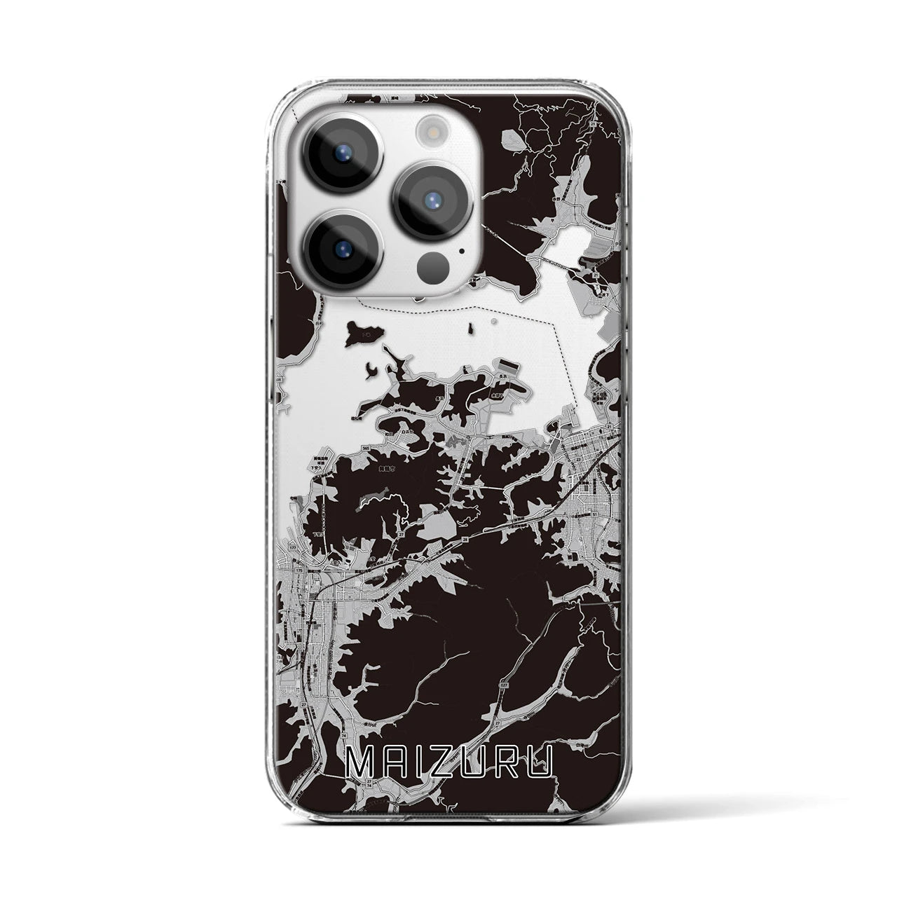 【舞鶴(京都府)】地図柄iPhoneケース(クリアタイプ)