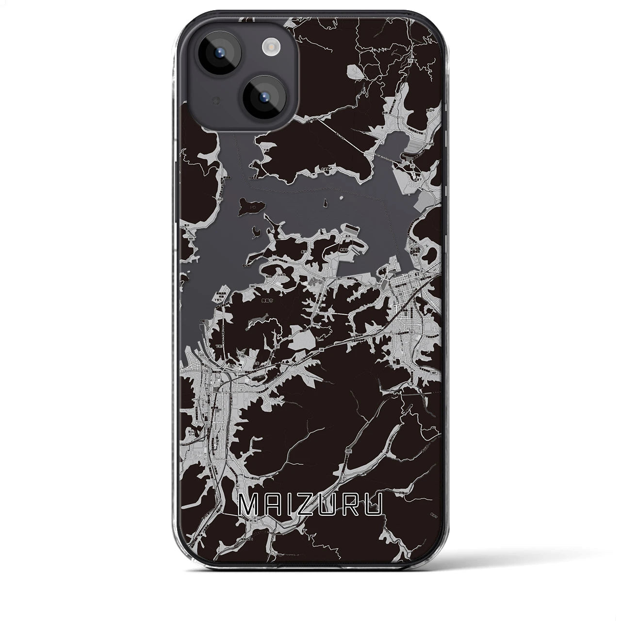 【舞鶴(京都府)】地図柄iPhoneケース(クリアタイプ)