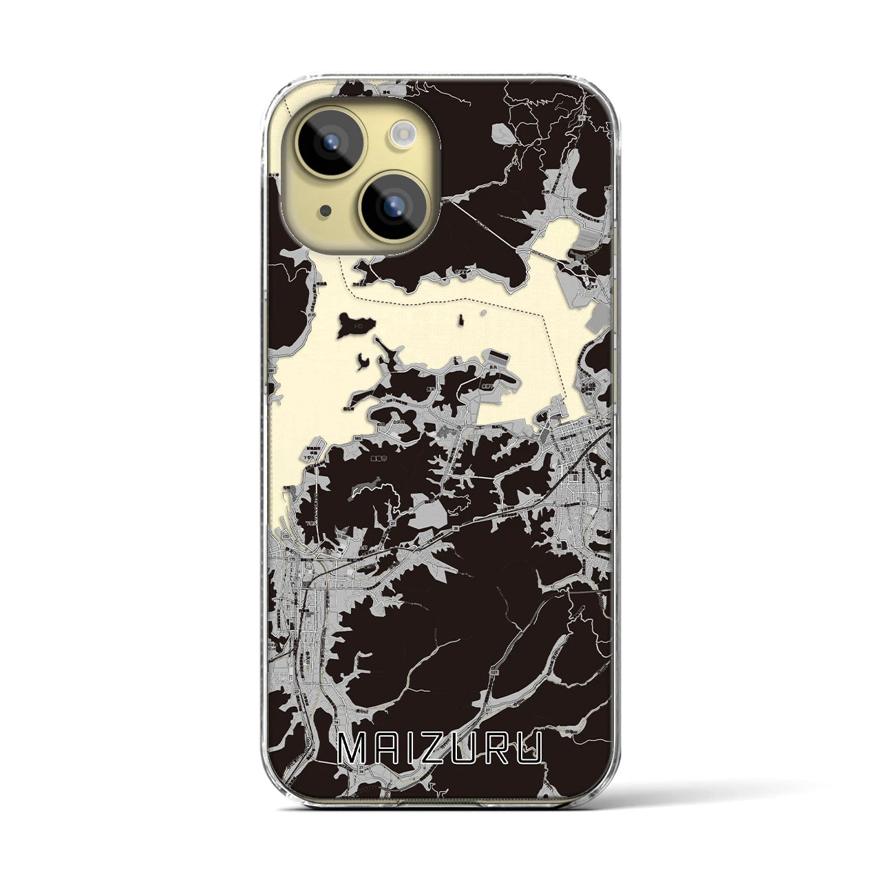 【舞鶴(京都府)】地図柄iPhoneケース(クリアタイプ)