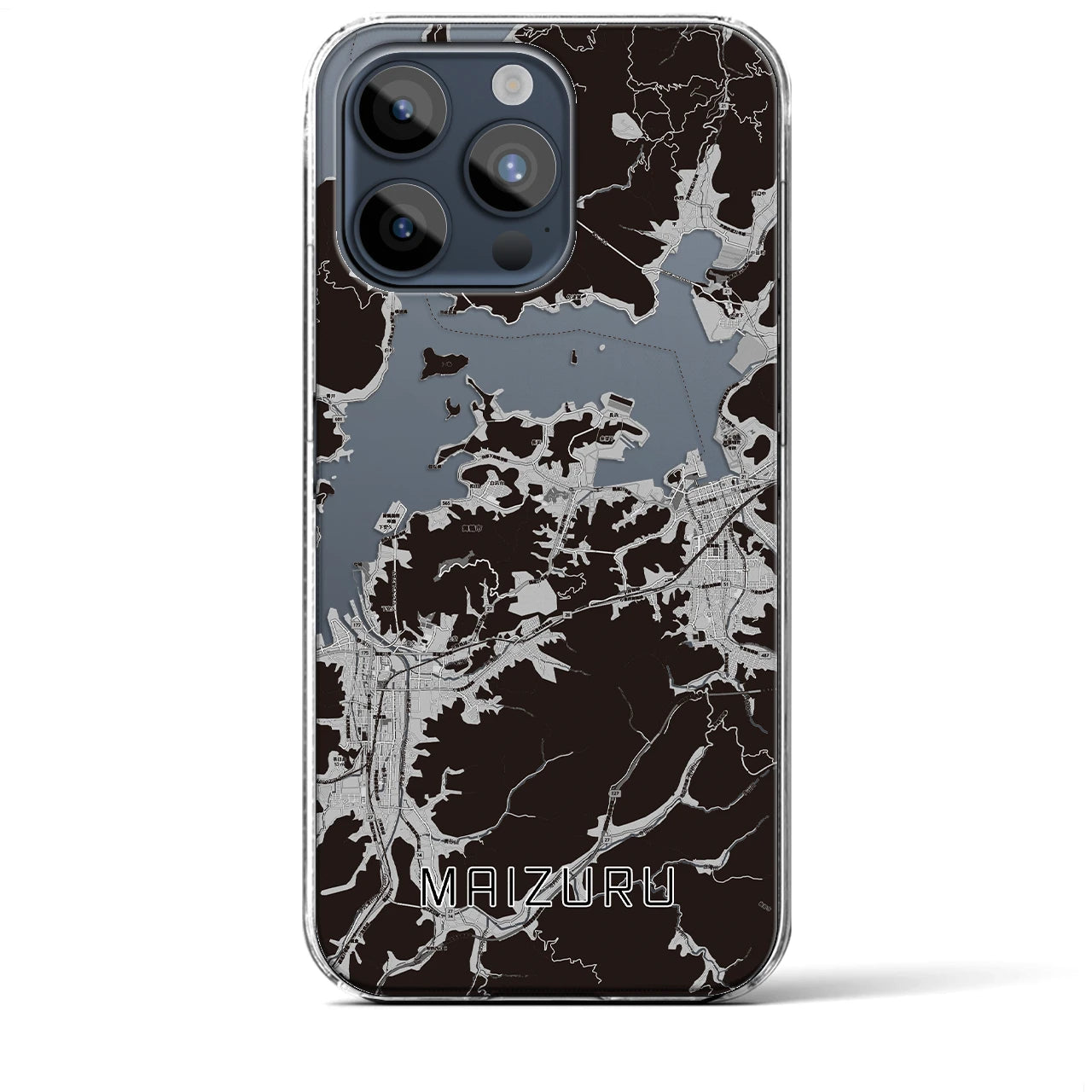 【舞鶴(京都府)】地図柄iPhoneケース(クリアタイプ)