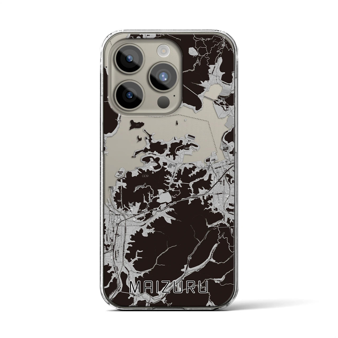 【舞鶴(京都府)】地図柄iPhoneケース(クリアタイプ)