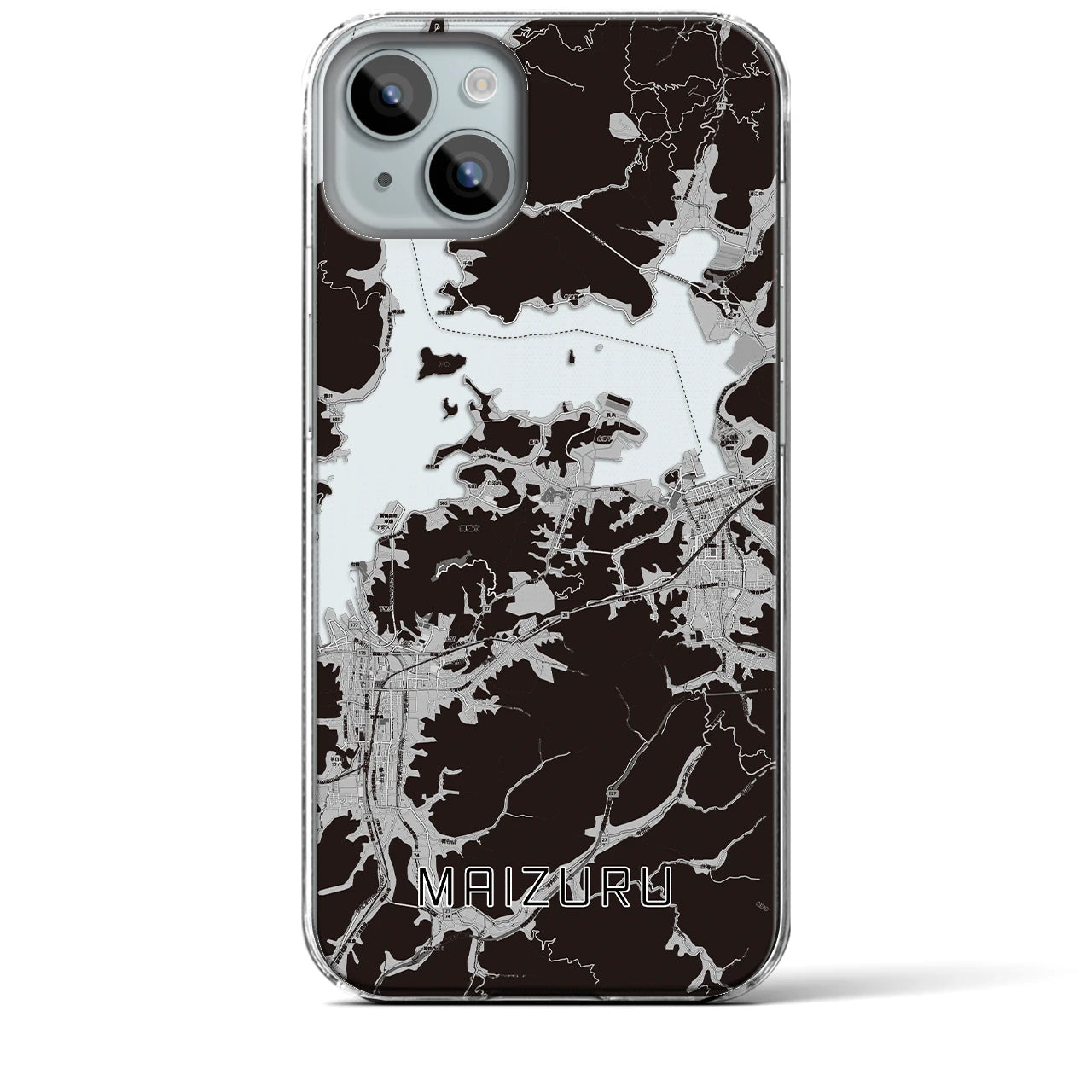 【舞鶴(京都府)】地図柄iPhoneケース(クリアタイプ)