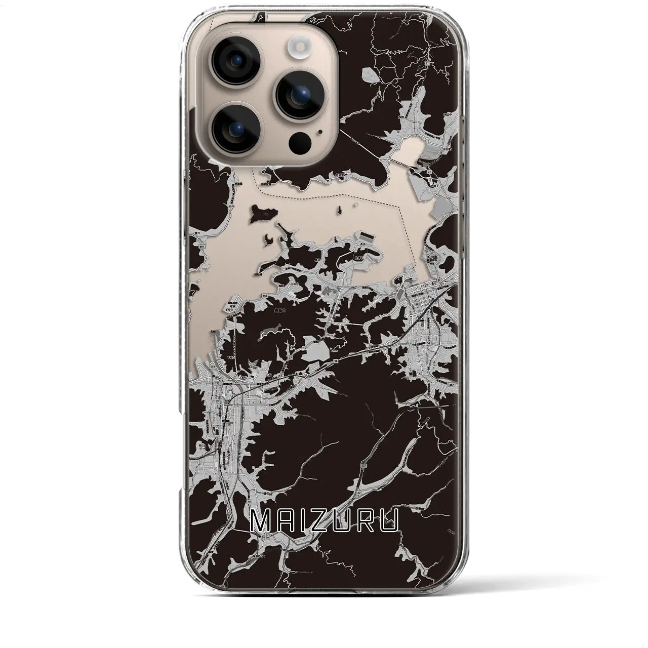 【舞鶴(京都府)】地図柄iPhoneケース(クリアタイプ)