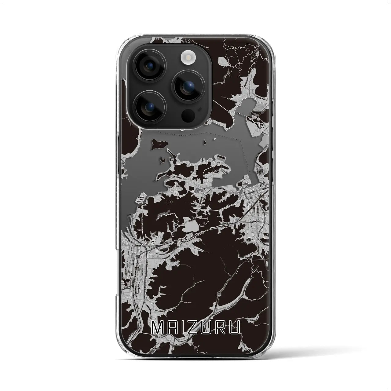 【舞鶴(京都府)】地図柄iPhoneケース(クリアタイプ)