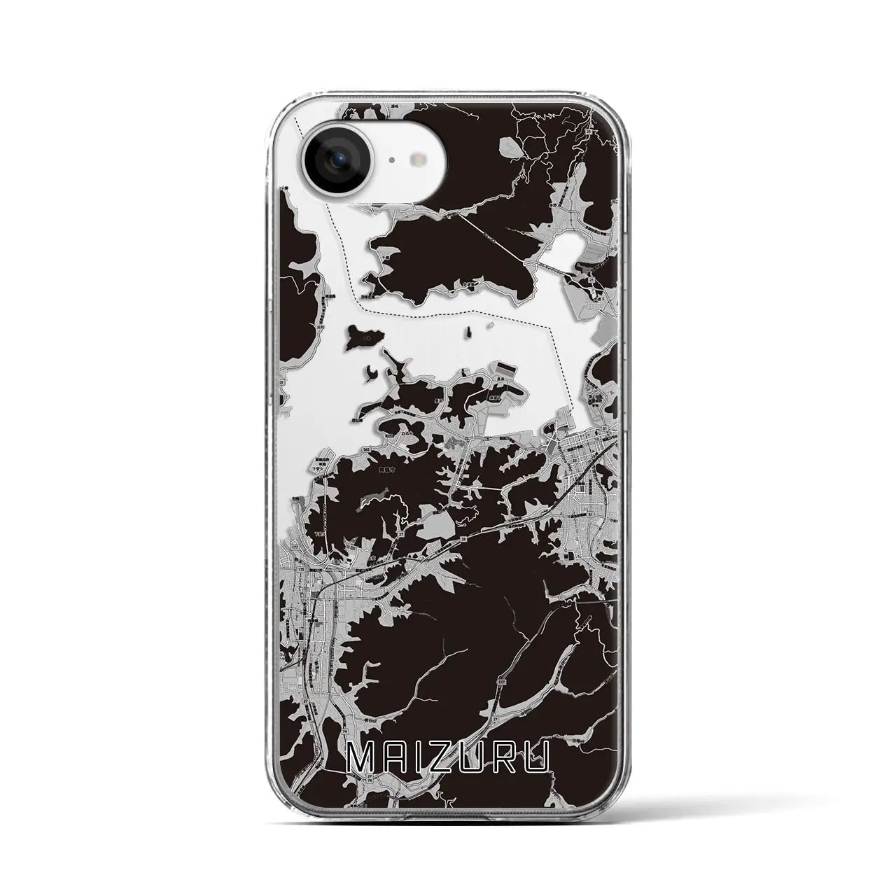 【舞鶴(京都府)】地図柄iPhoneケース(クリアタイプ)