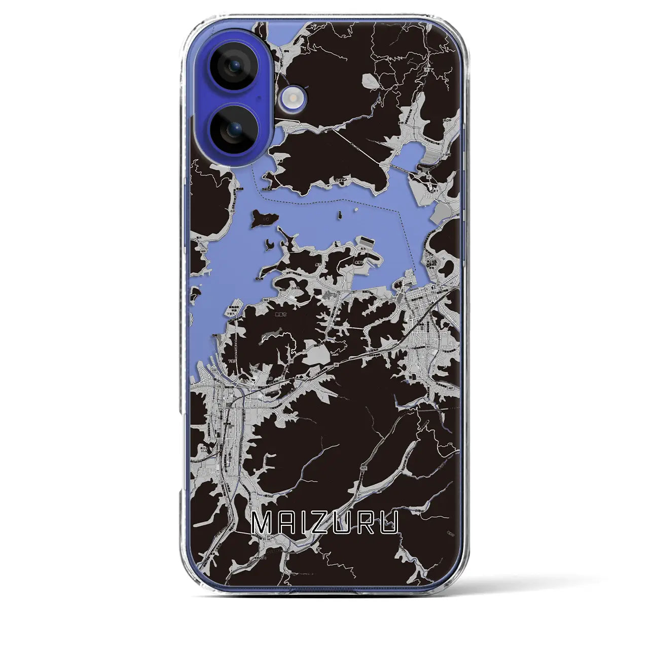 【舞鶴(京都府)】地図柄iPhoneケース(クリアタイプ)