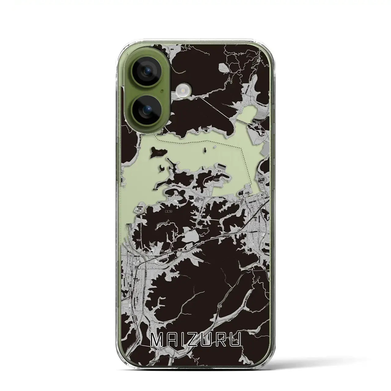 【舞鶴(京都府)】地図柄iPhoneケース(クリアタイプ)モノトーン・iPhone 17 Pro Max 用