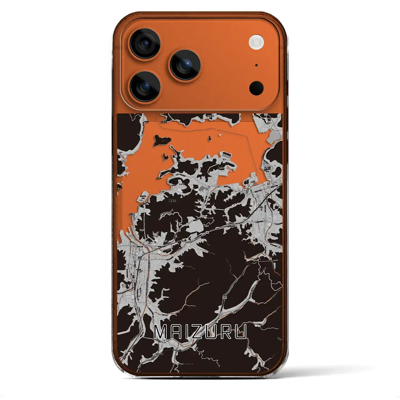 【舞鶴(京都府)】地図柄iPhoneケース(クリアタイプ)