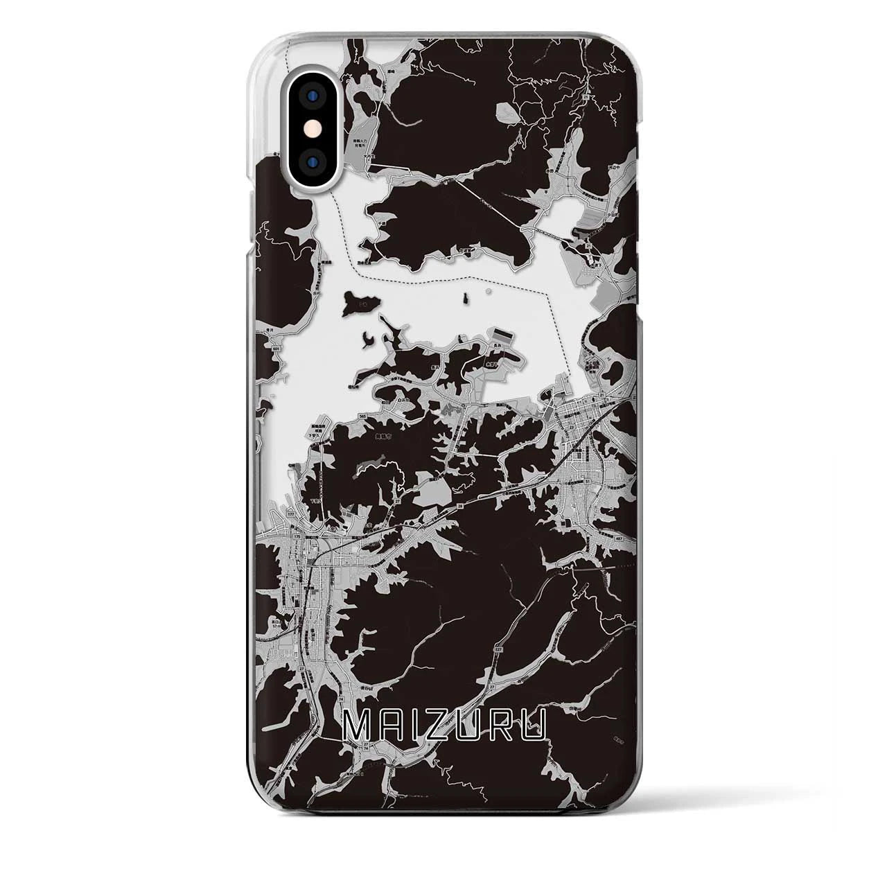 【舞鶴(京都府)】地図柄iPhoneケース(クリアタイプ)