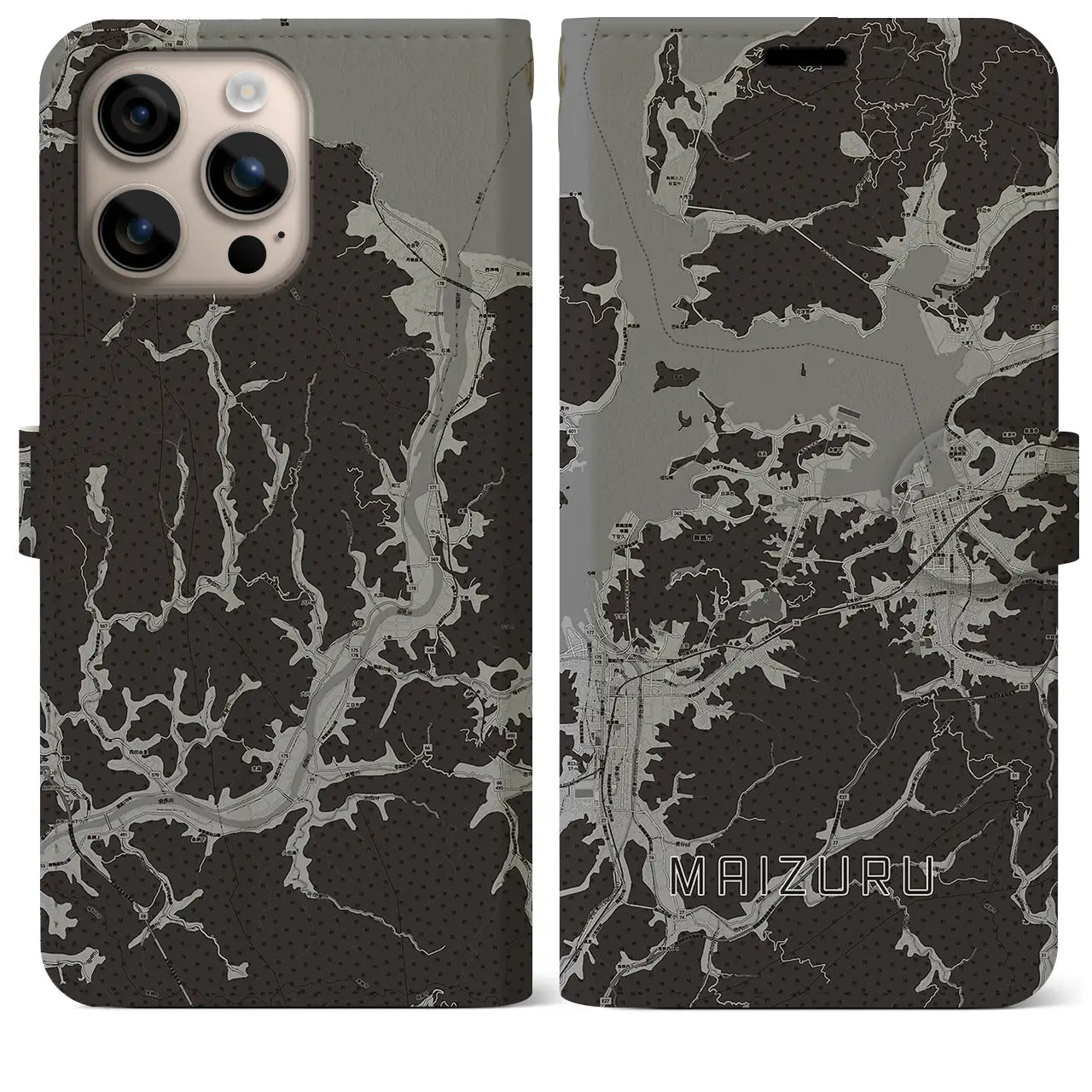 【舞鶴(京都府)】地図柄iPhoneケース(手帳タイプ)