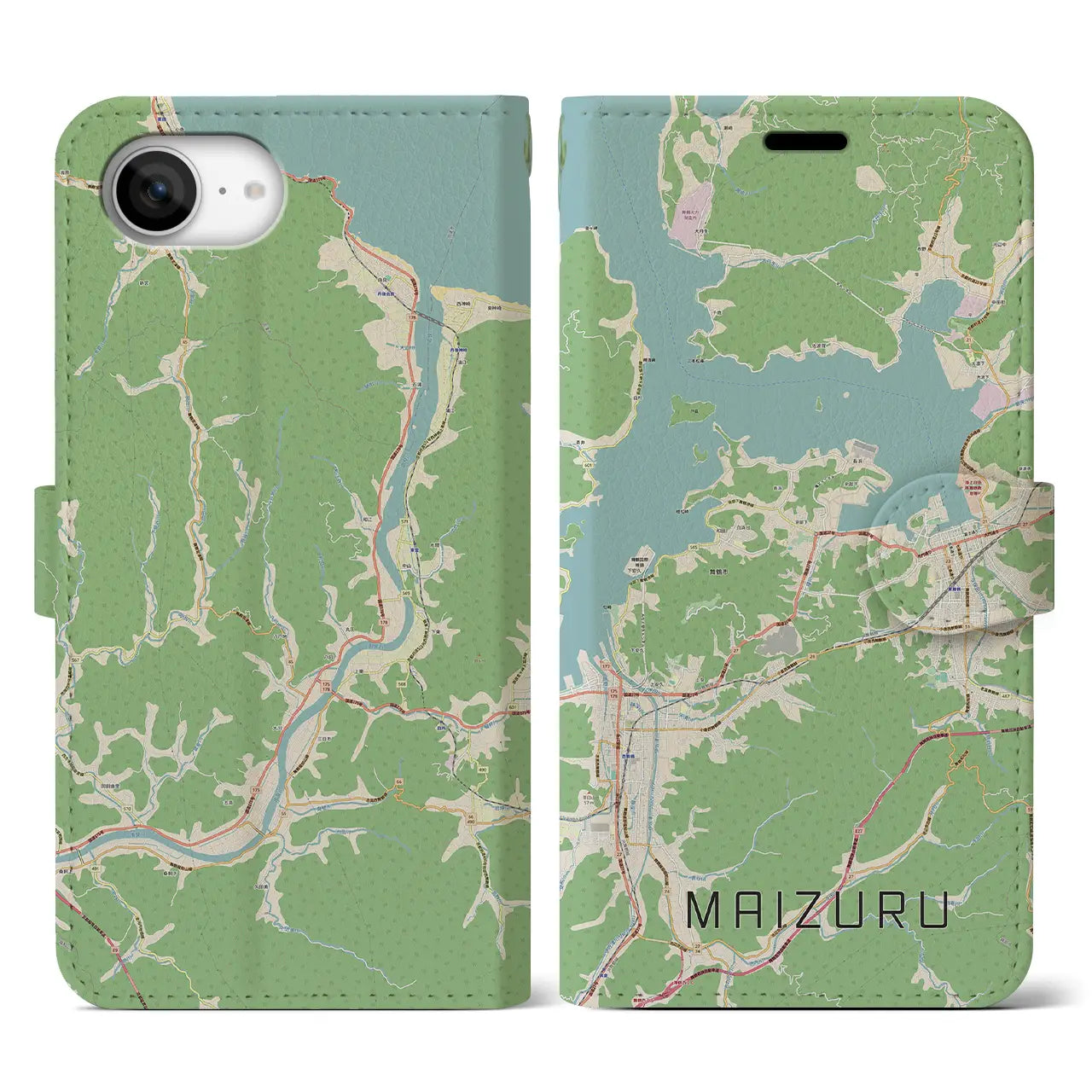 【舞鶴(京都府)】地図柄iPhoneケース(手帳タイプ)