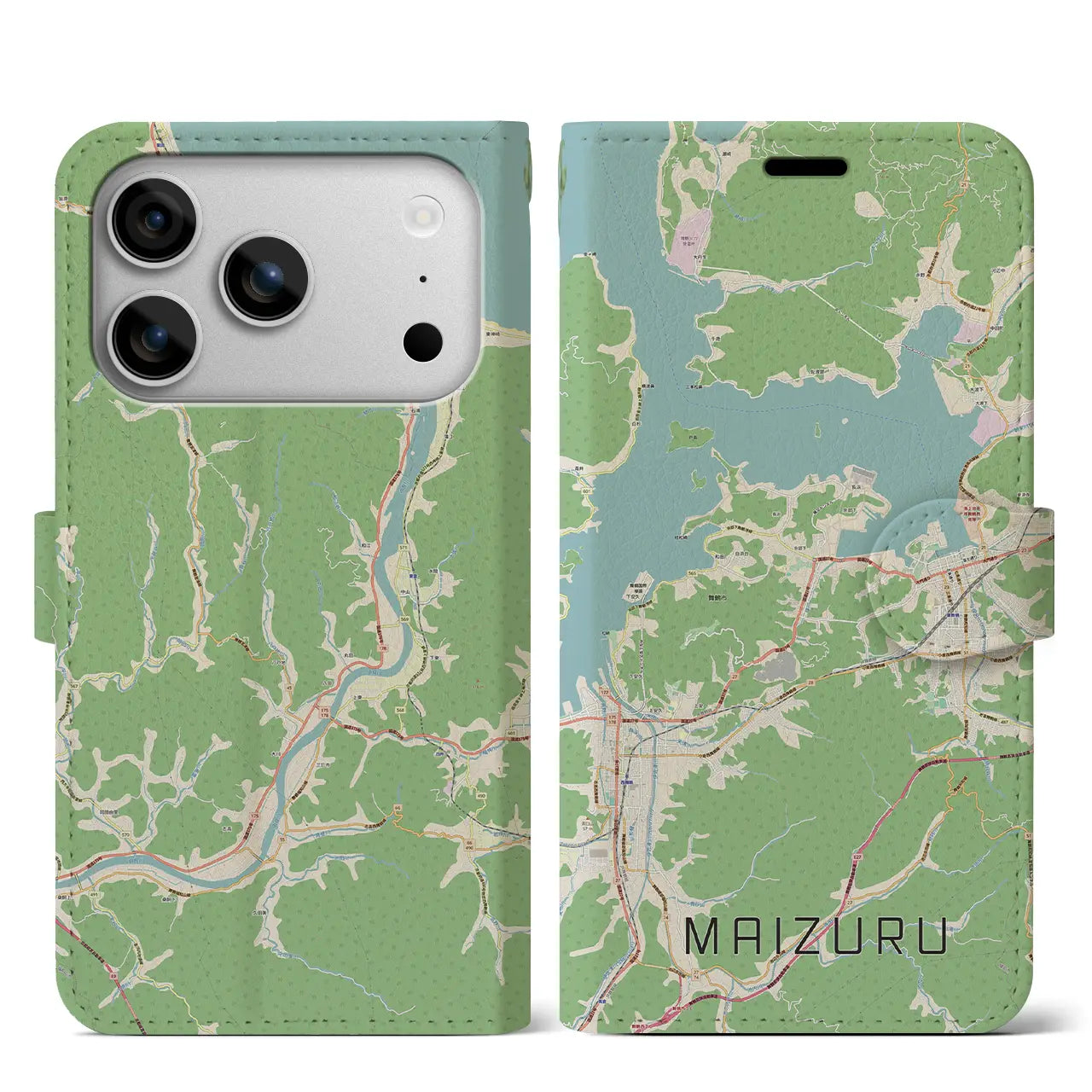 【舞鶴(京都府)】地図柄iPhoneケース(手帳タイプ)