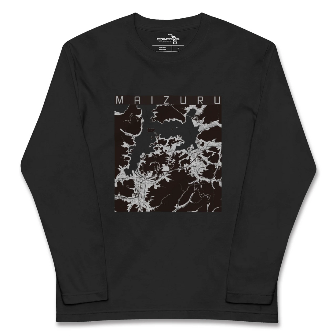 【舞鶴(京都府)】地図柄ロングスリーブTシャツ