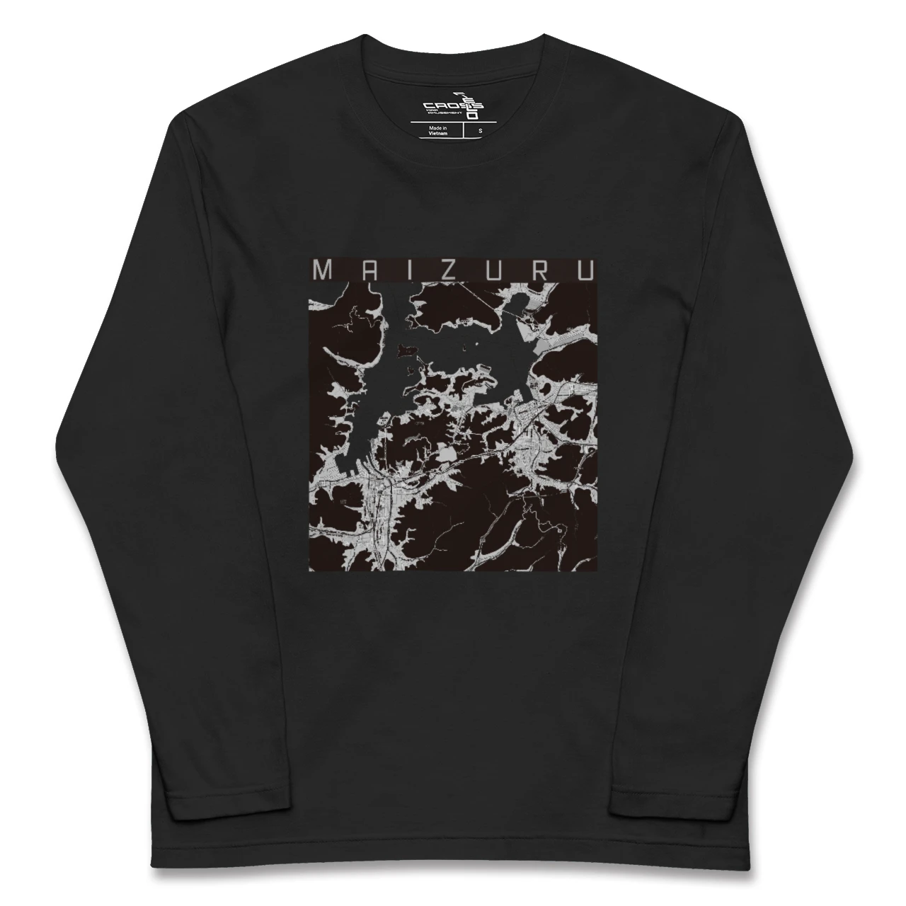 【舞鶴(京都府)】地図柄ロングスリーブTシャツ