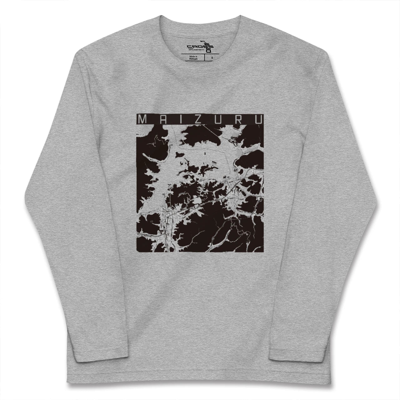 【舞鶴(京都府)】地図柄ロングスリーブTシャツ