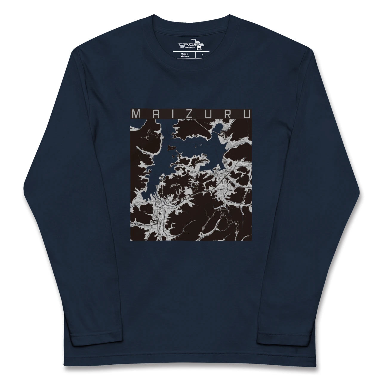 【舞鶴(京都府)】地図柄ロングスリーブTシャツ