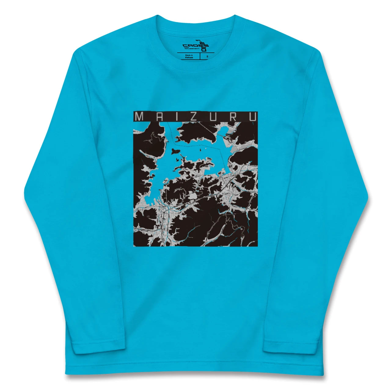 【舞鶴(京都府)】地図柄ロングスリーブTシャツ