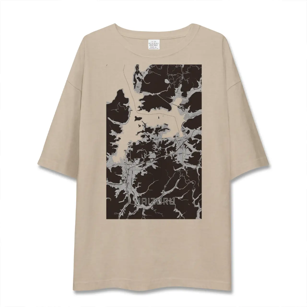 【舞鶴(京都府)】地図柄ビッグシルエットTシャツ